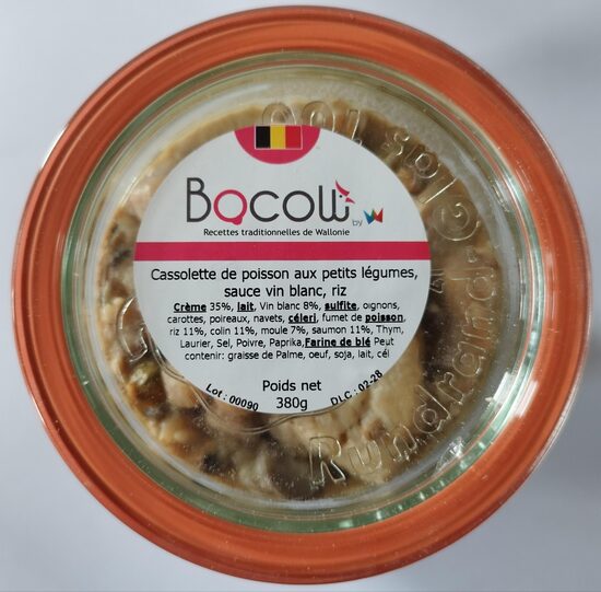 Cassolette de poisson aux petits légumes, sauce vin blanc, riz 380 g