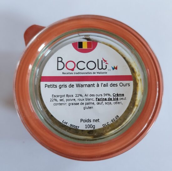 Petits gris de Warnant à l'ail des ours 100 g