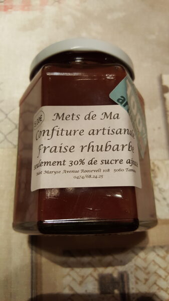 Confiture fraise rhubarbe 280 g